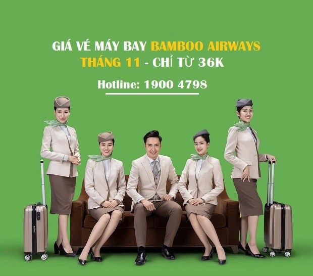 Bảng giá vé máy bay Bamboo Airways tháng 11 – Chỉ từ 49.000Đ