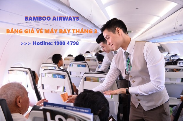 Bảng giá vé máy bay Bamboo Airways tháng 3 chỉ từ 99.000Đ