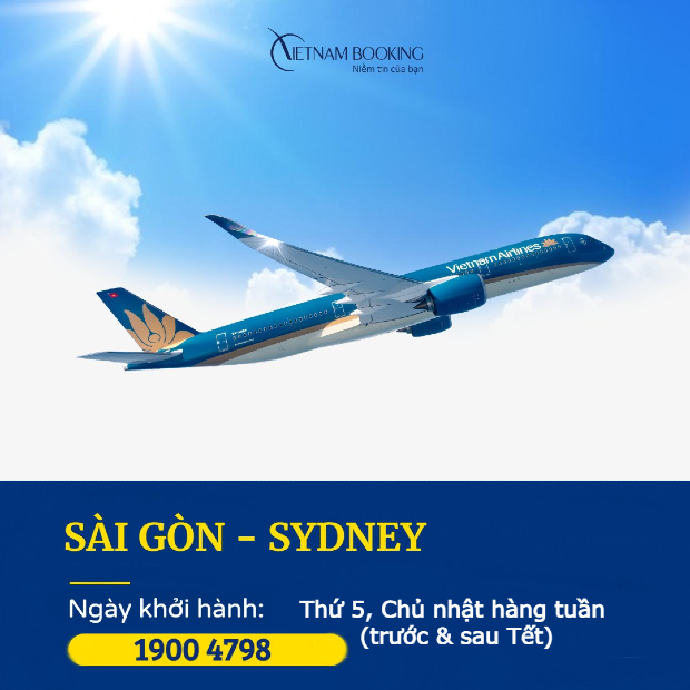 Cập nhật lịch bay các chuyến Sài Gòn đi Sydney mới nhất